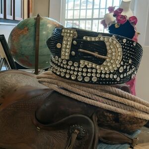 New Bling Western Belt Studded Crystal Rhinestones
